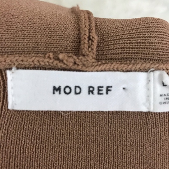 MOD REF Jack Mocha Open Front Cardigan Size L - Picture 4 of 4